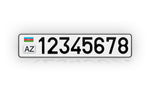 Personalized Azerbaijan European Style License Plate