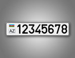 Personalized Azerbaijan European Style License Plate