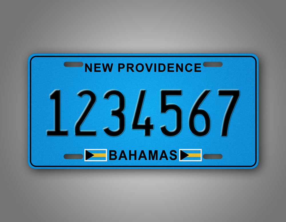 Custom Bahamas New Providence Novelty Personalized License Plate