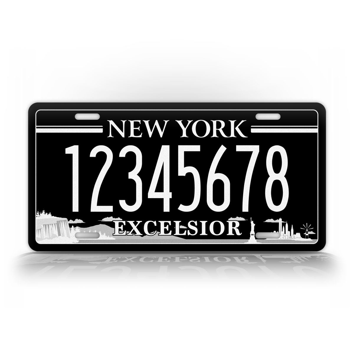 Personalized New York Blacked Out Excelsior Custom License Plate