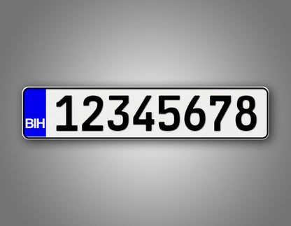 Personalized Bosnia European Style License Plate