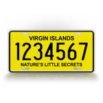 Custom Virgin Islands Natures Little Secrets Personalized License Plate