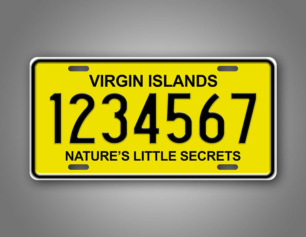 Custom Virgin Islands Natures Little Secrets Personalized License Plate