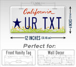 Custom California Trust Fund Personlized License Plate