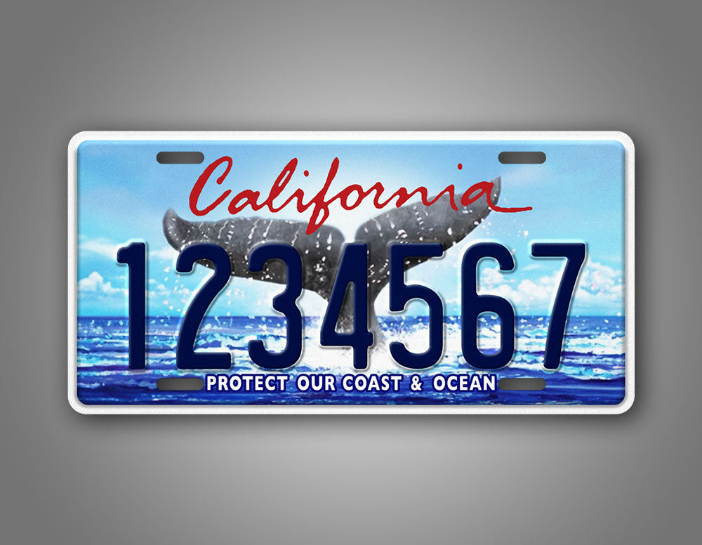 Custom California Protect Our Coast & Ocean Personalized License Plate