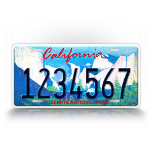 Custom California Yosemite National Park Personalized License Plate