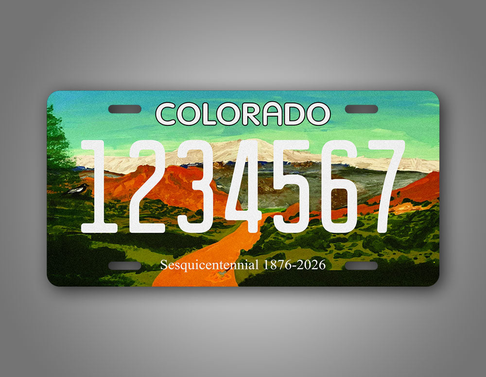 Custom Novelty Colorado Sesquicentennial 1876-2026 6x12 License Plate