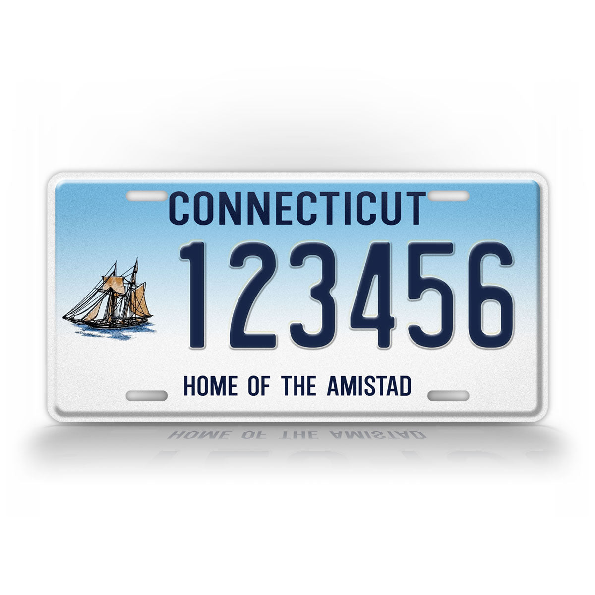 Custom Connecticut Home Of The Amistad Ship Personalized  License Plate