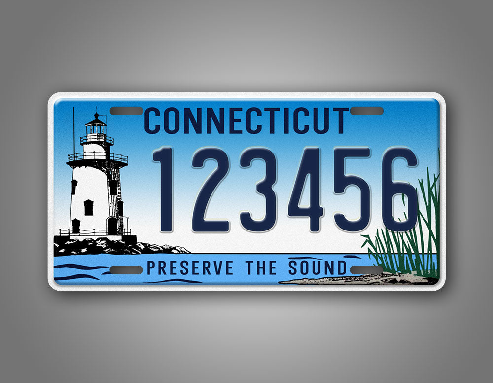 Custom Connecticut Preserve The Sound Personalized License Plate