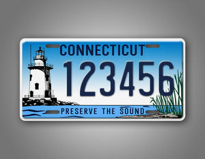 Custom Connecticut Preserve The Sound Personalized License Plate
