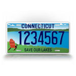 Custom Connecticut Save Our Lakes Personalized License Plate