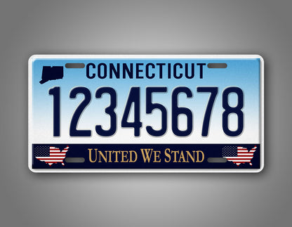 Custom Connecticut United We Stand License Plate