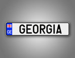 Personalized Georgia European Style License Plate