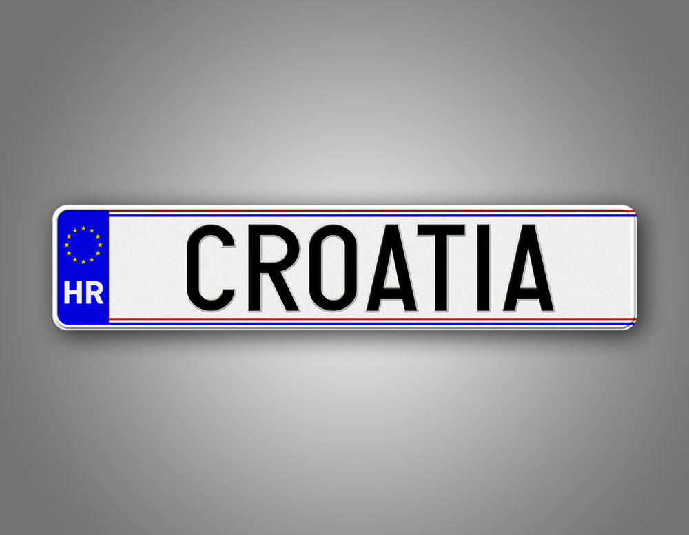 Personalized Croatia European Style License Plate