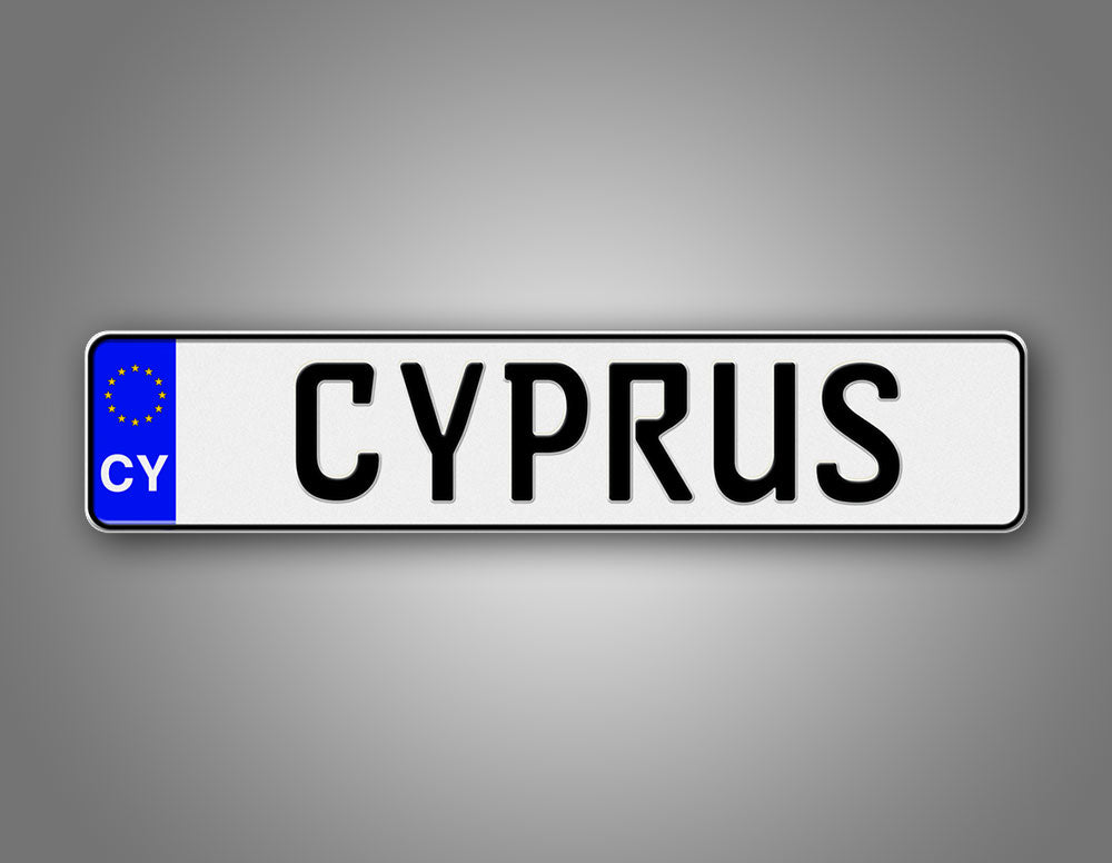 Personalized Cyprus European Style License Plate