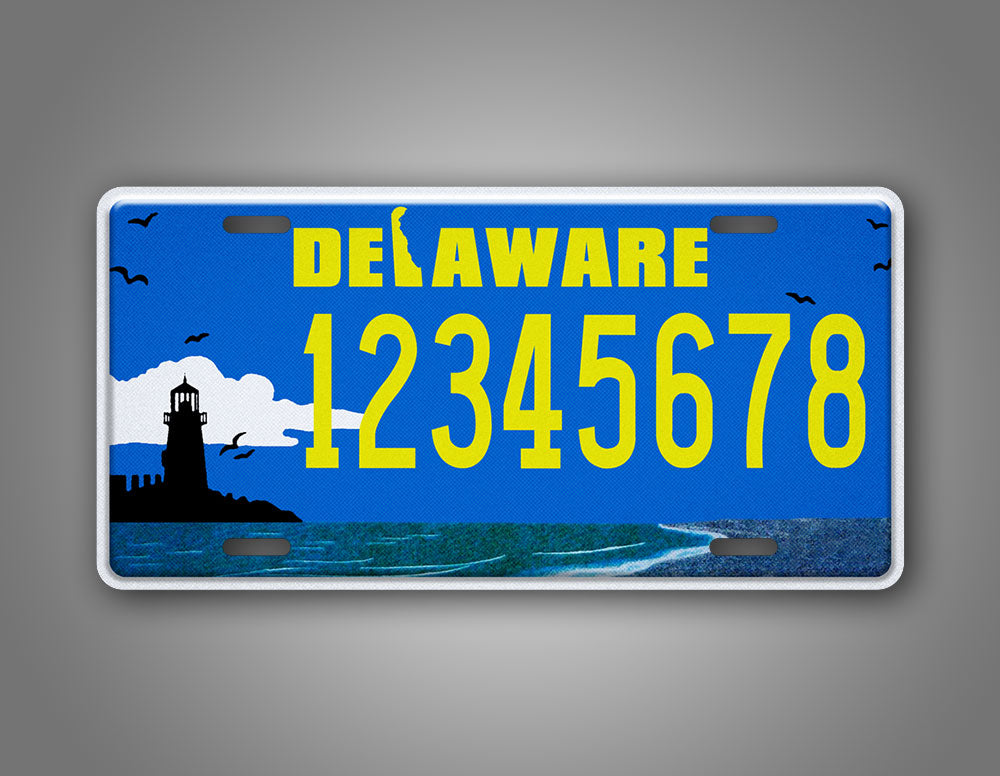 Custom Delaware Lighthouse Personalized License Plate