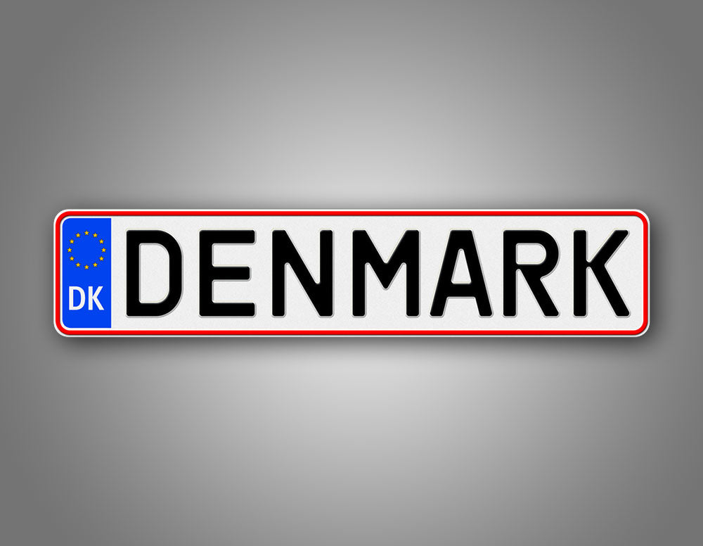 Personalized Denmark European Style License Plate