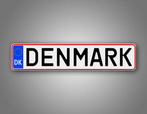 Personalized Denmark European Style License Plate