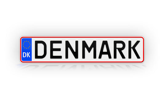 Personalized Denmark European Style License Plate