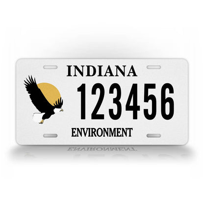 Custom Indiana Environment Bald Eagle Personalize License Plate