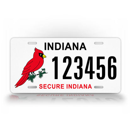 Custom Indiana Secure Indiana Cardinal Personalized License Plate