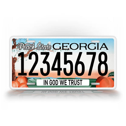 Personalized Georgia State "Peach State" License Plate