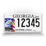 Custom Georgia Give Wildlife A Chance Personalized License Plate