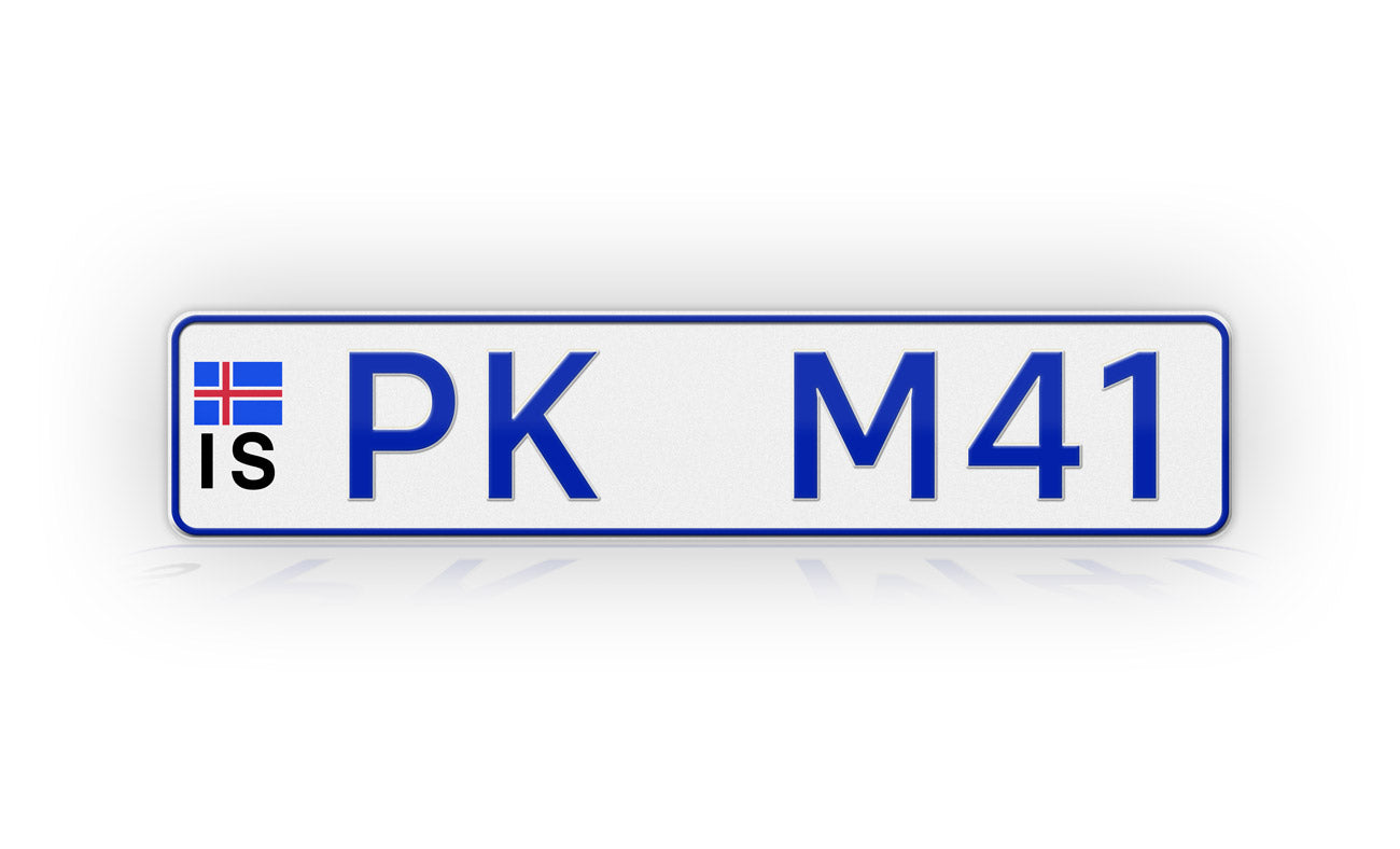 Personalized Iceland European Style License Plate