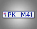 Personalized Iceland European Style License Plate