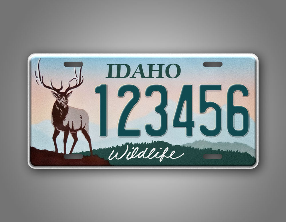 Custom Idao Deer Wildlife Personalized License Plate