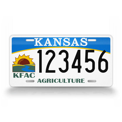 Custom Kansas Agriculture License Plate