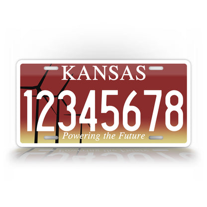 Custom Kansas Powering The Future Personalized License Plate