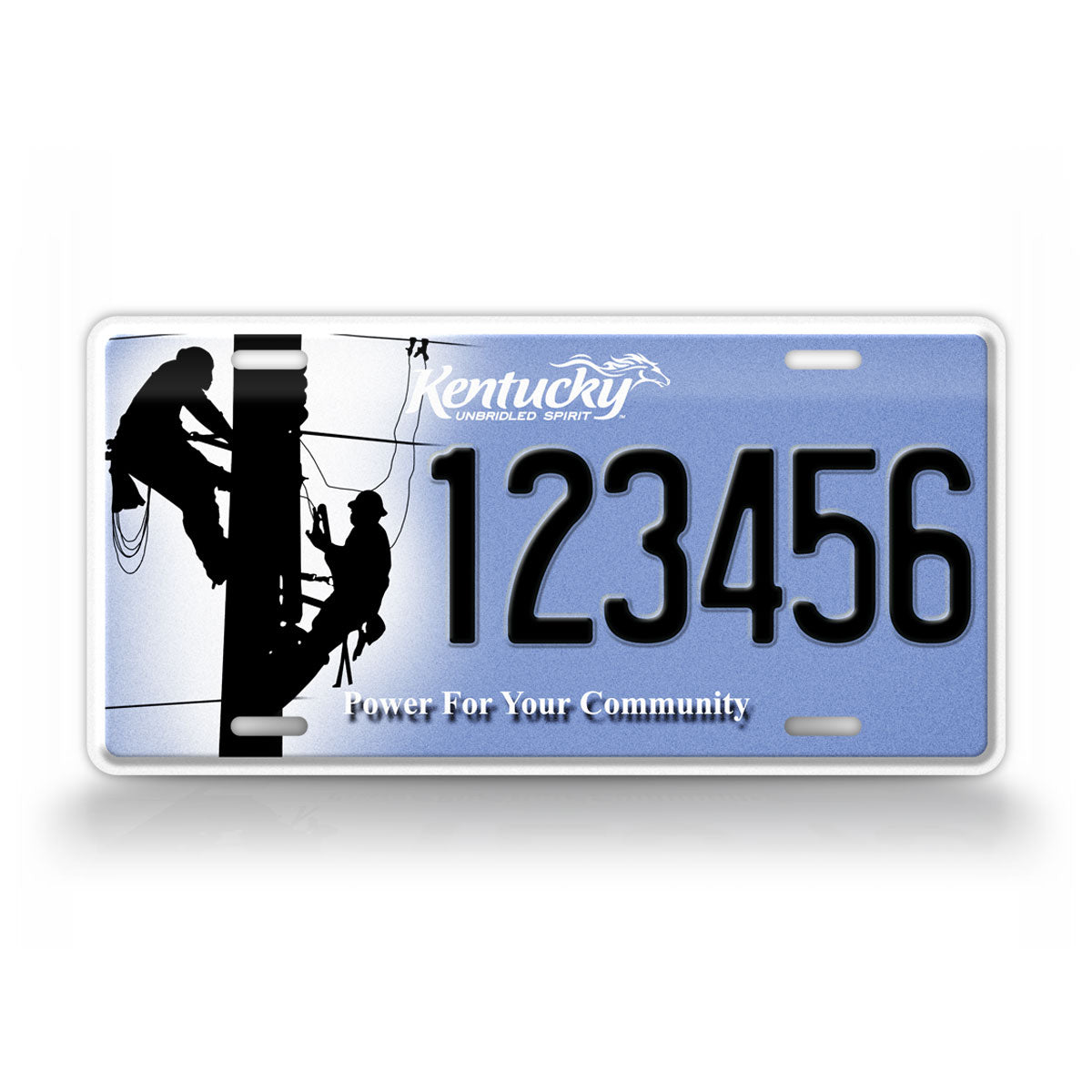 Custom Kentucky Linemen Power Your Community License Plate
