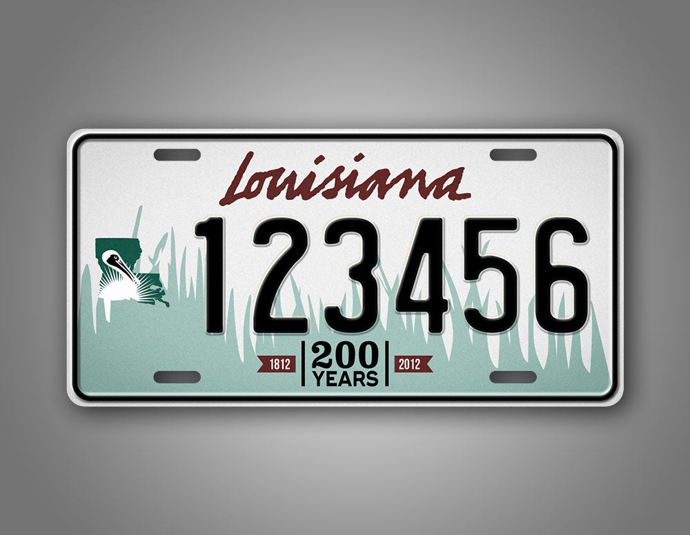 Custom Louisiana 2011 2012  bicentennial Personalized License Plate