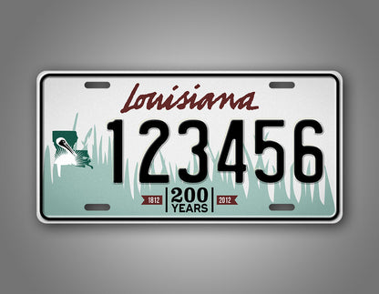 Custom Louisiana 2011 2012  bicentennial Personalized License Plate