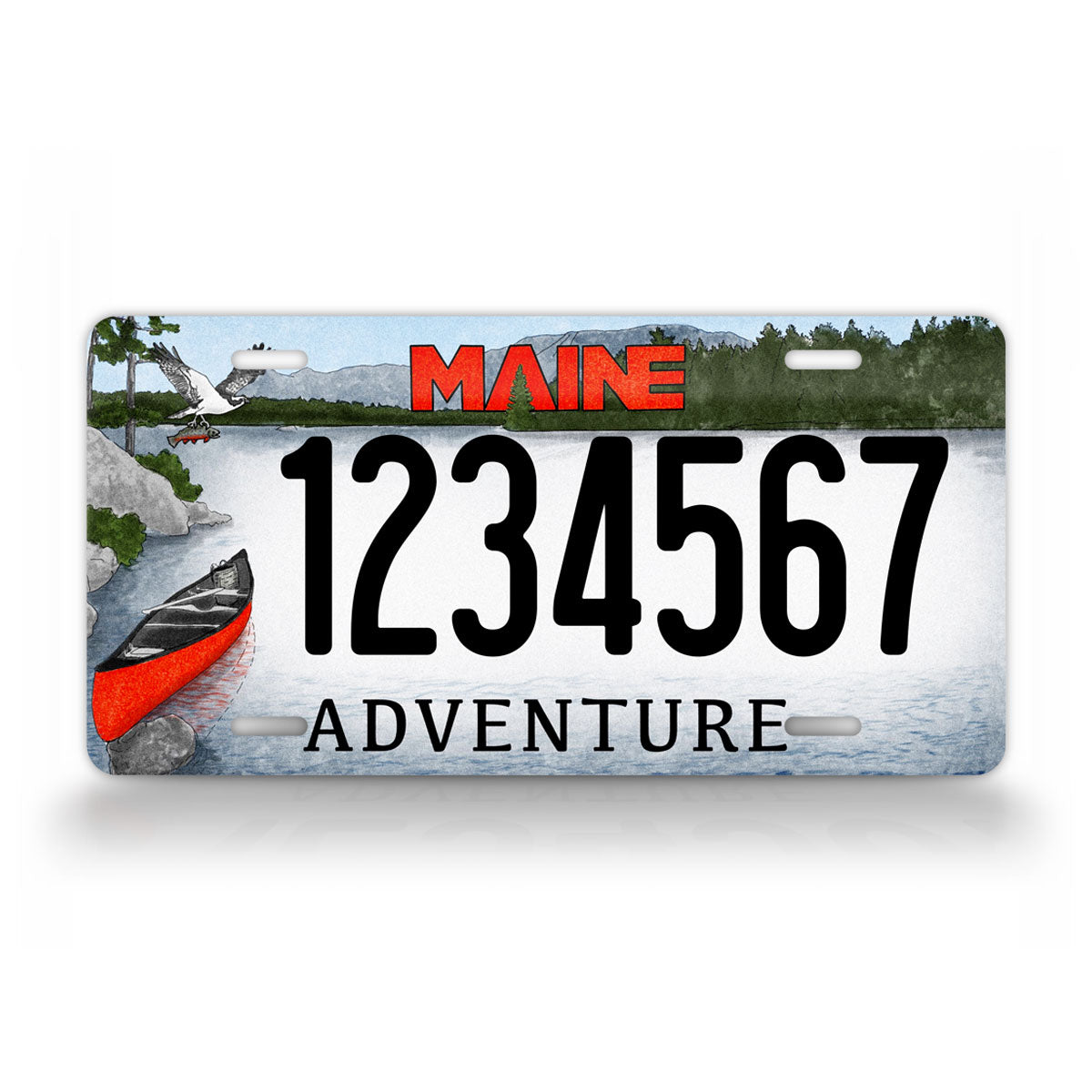 Custom Maine "Adventure Outdoors" License Plate