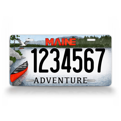 Custom Maine "Adventure Outdoors" License Plate