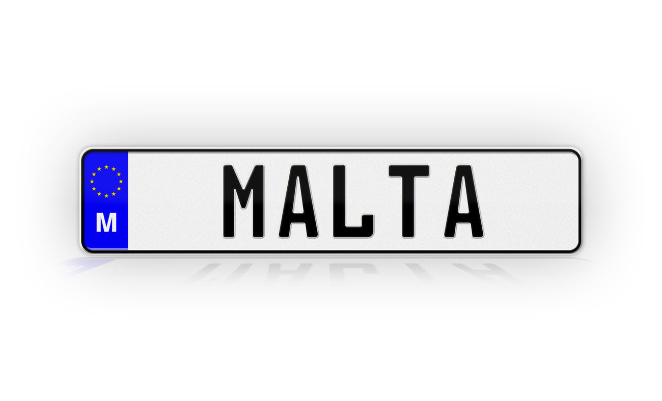 Personalized Malta European Style License Plate