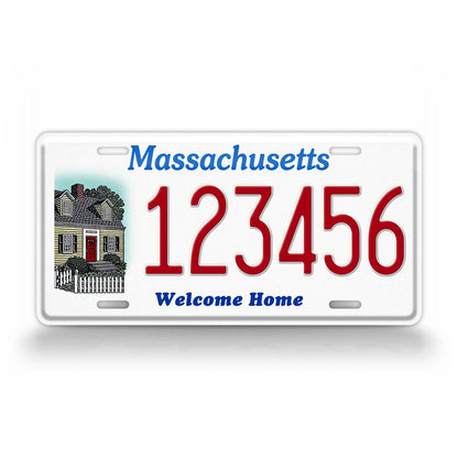 Custom Massachusetts Welcome Home License Plate