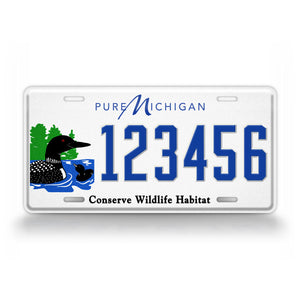 Custom Michigan Conserve Wildlife Habitat Personalized License Plate