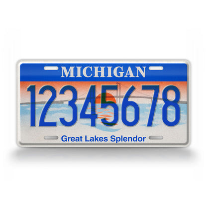 Michigan Great Lake Splendor State License Plate
