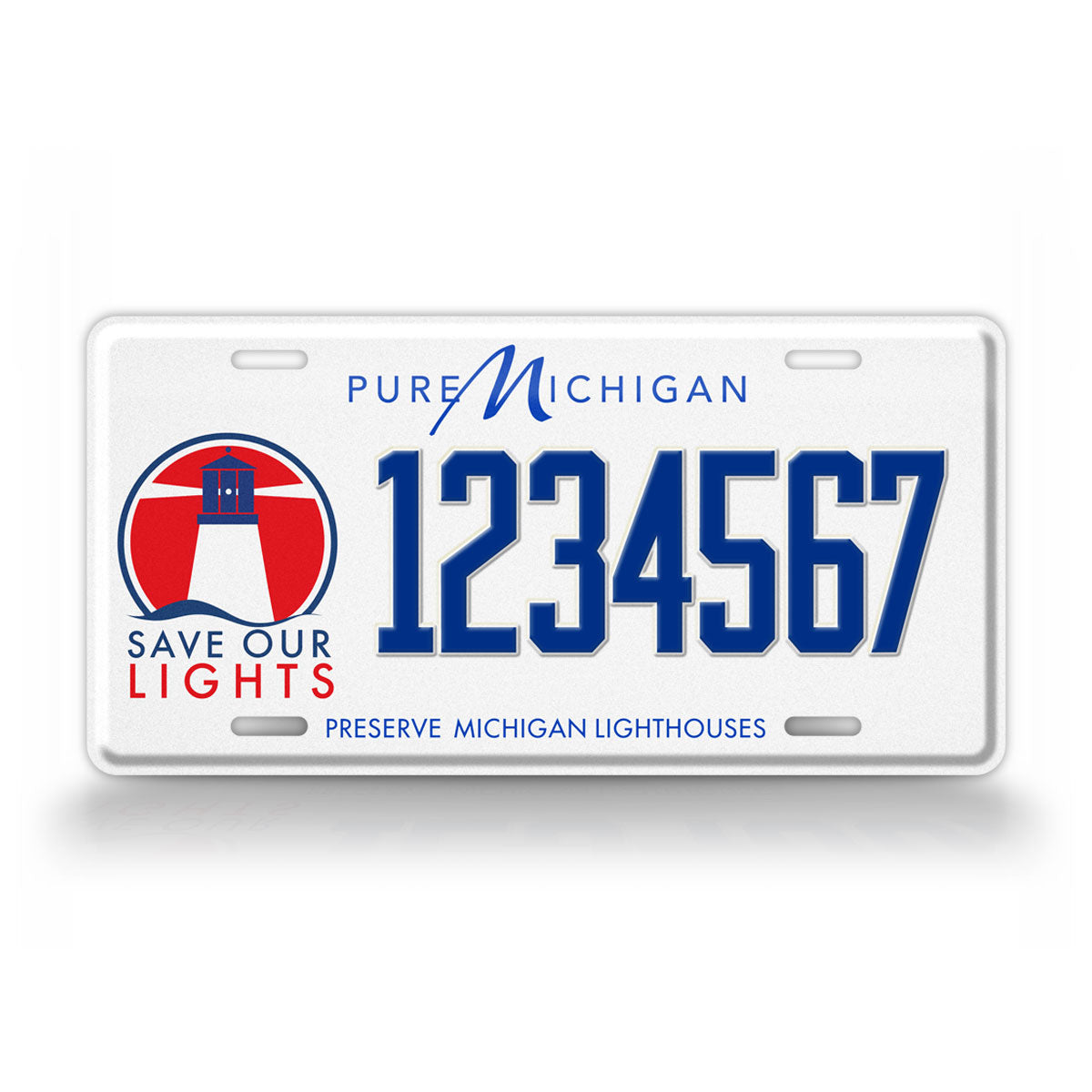 Michigan Save Our Lights State License Plate