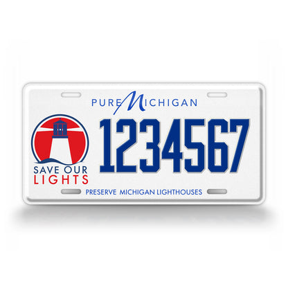 Michigan Save Our Lights State License Plate