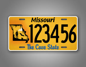 Personalized Missouri Cave State Custom License Plate