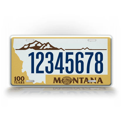 Custom Montana 100 Years centennial 1889 1989 Personalized License Plate