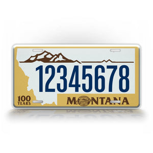 Custom Montana 100 Years centennial 1889 1989 Personalized License Plate