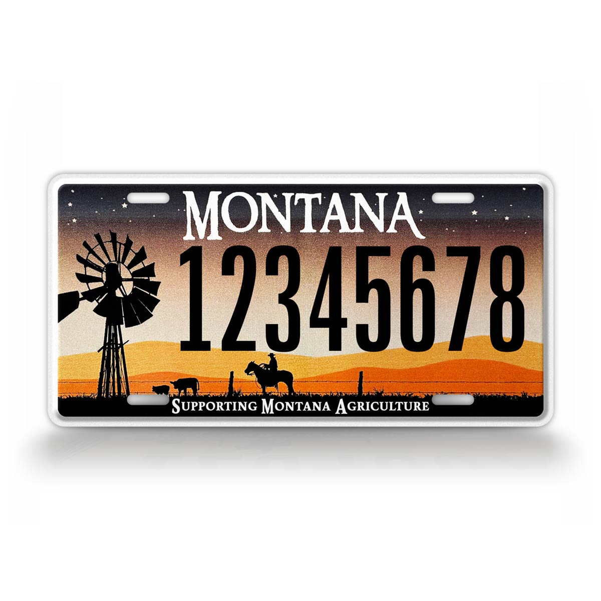 Custom Montana "Supporting Montana Agriculture" State License Plate