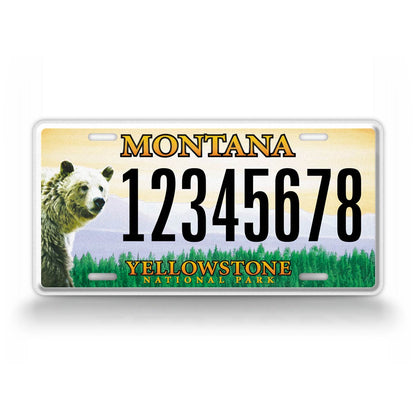 Custom Montana "Yellowstone National Park" State License Plate