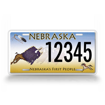 Custom Nebraska "Nebraska's First People" 2018 License Plate