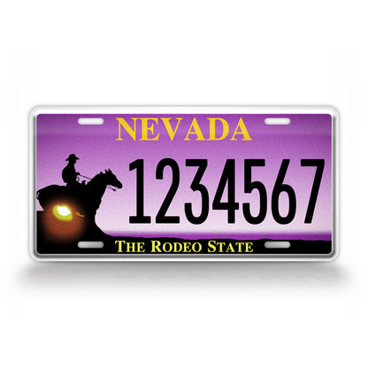 Custom Nevada The Rodeo State Novelty Personalized License Plate